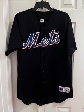 RARE Vintage New York Mets Russell Athletic MLB Jersey Stitched 90s Authentic